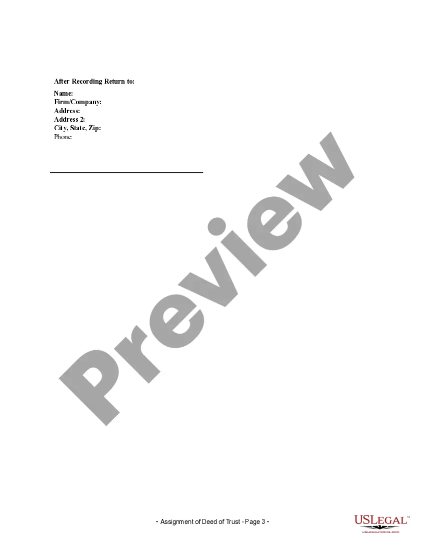 Preview Assignment of Deed of Trust by Individual Mortgage Holder - Baltimore City