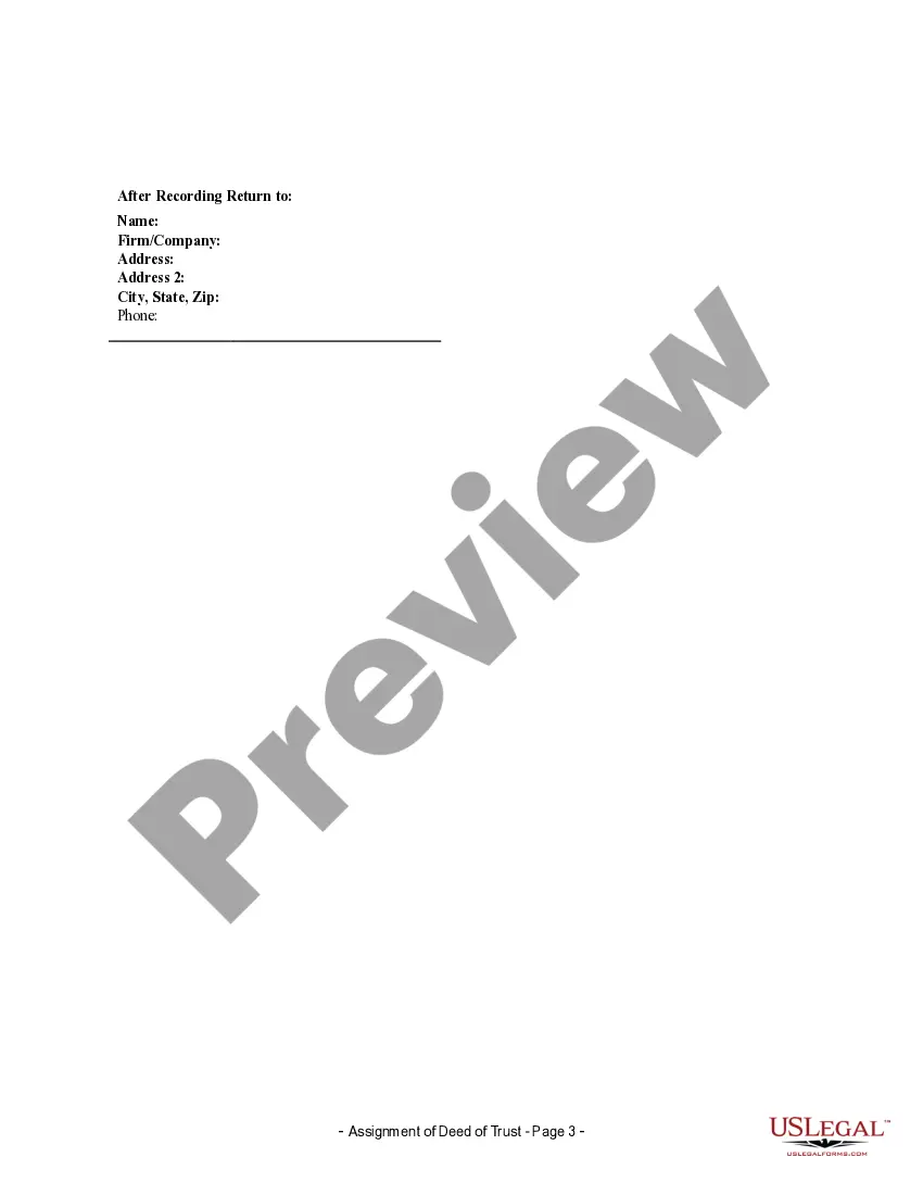 Preview Assignment of Deed of Trust by Corporate Mortgage Holder - Baltimore City