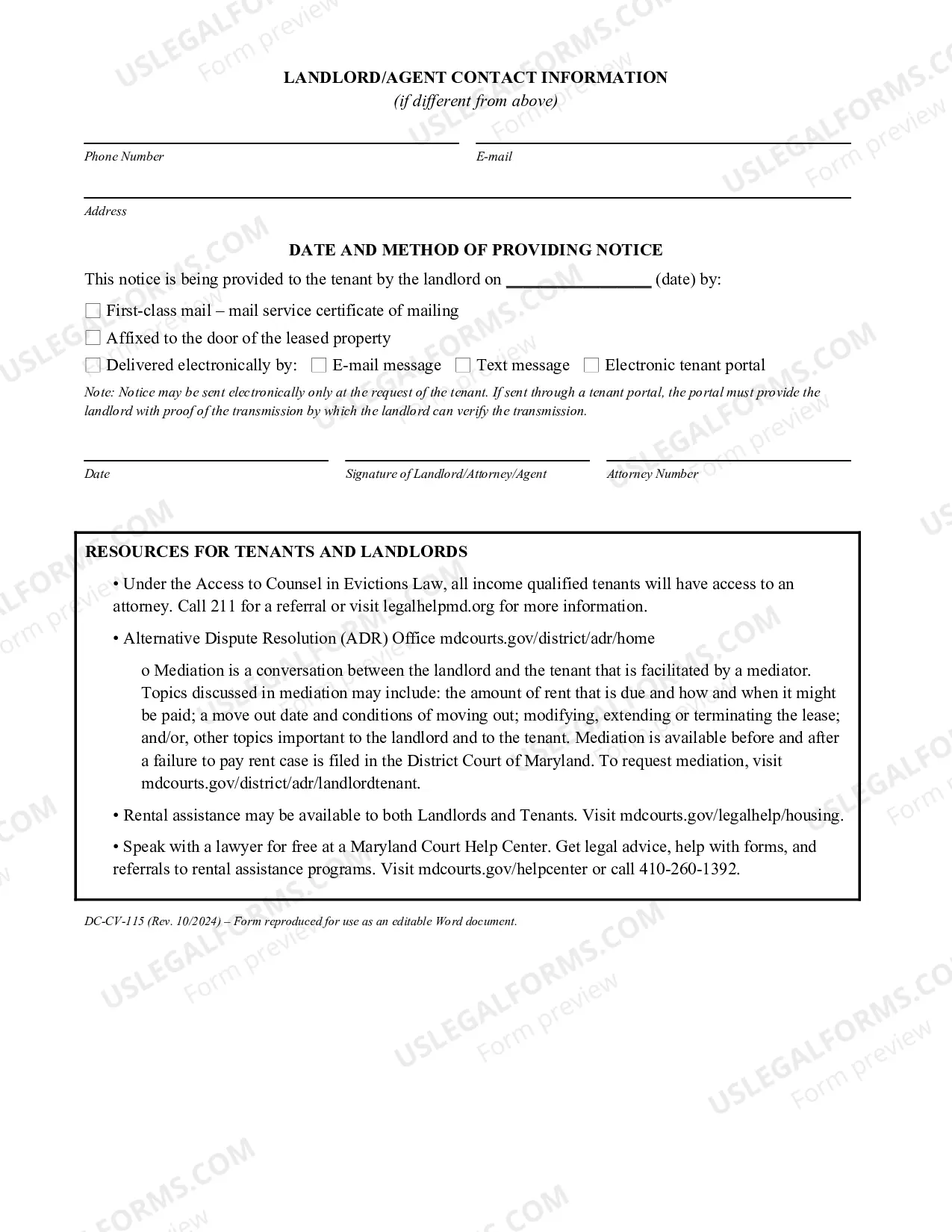 Preview Notice of Intent to File a Complaint for Summary Ejectment - Failure to Pay Rent