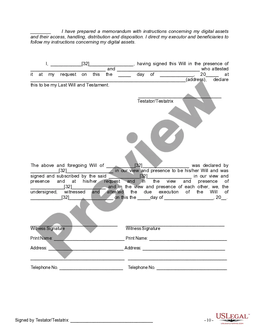 Preview Mutual Wills containing Last Will and Testaments for Man and Woman living together not Married with No Children