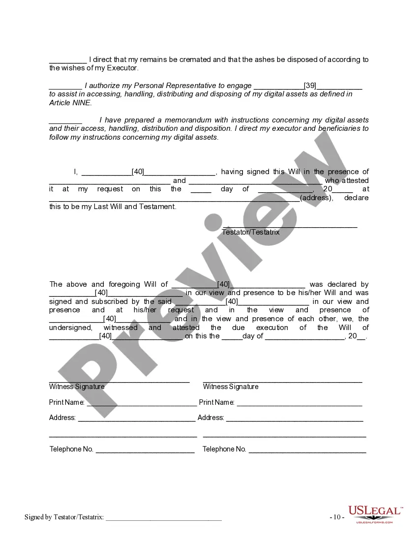 Preview Mutual Wills Package of Last Wills and Testaments for Man and Woman living together not Married with Adult Children