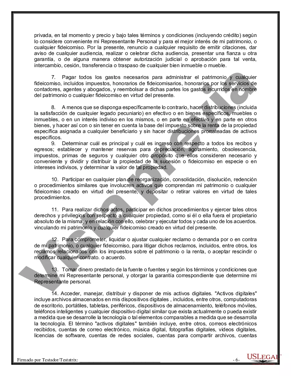 Preview Testamentos Mutuos o Últimas Voluntades y Testamentos para Personas Solteras que conviven con Hijos Menores