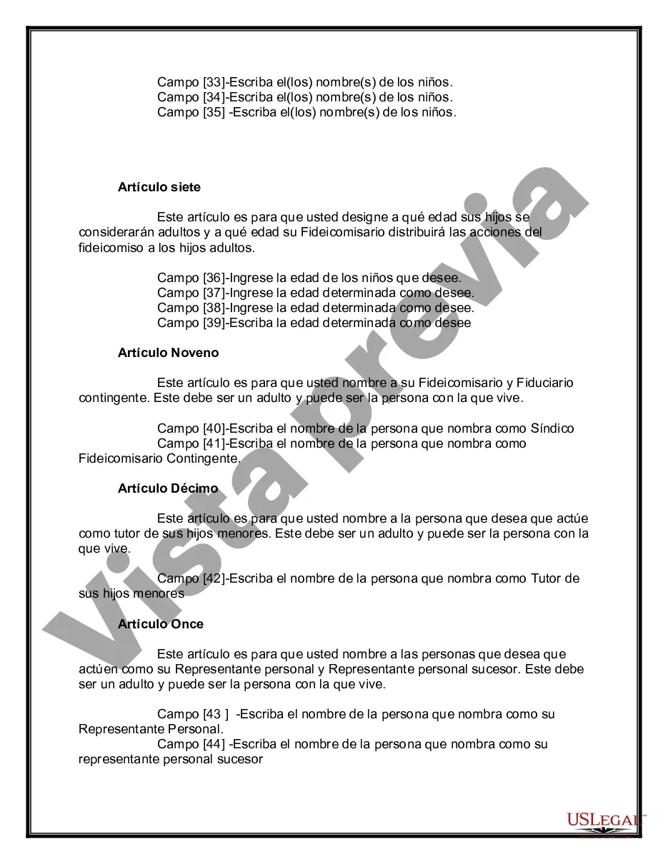 Preview Testamentos Mutuos o Últimas Voluntades y Testamentos para Personas Solteras que conviven con Hijos Menores