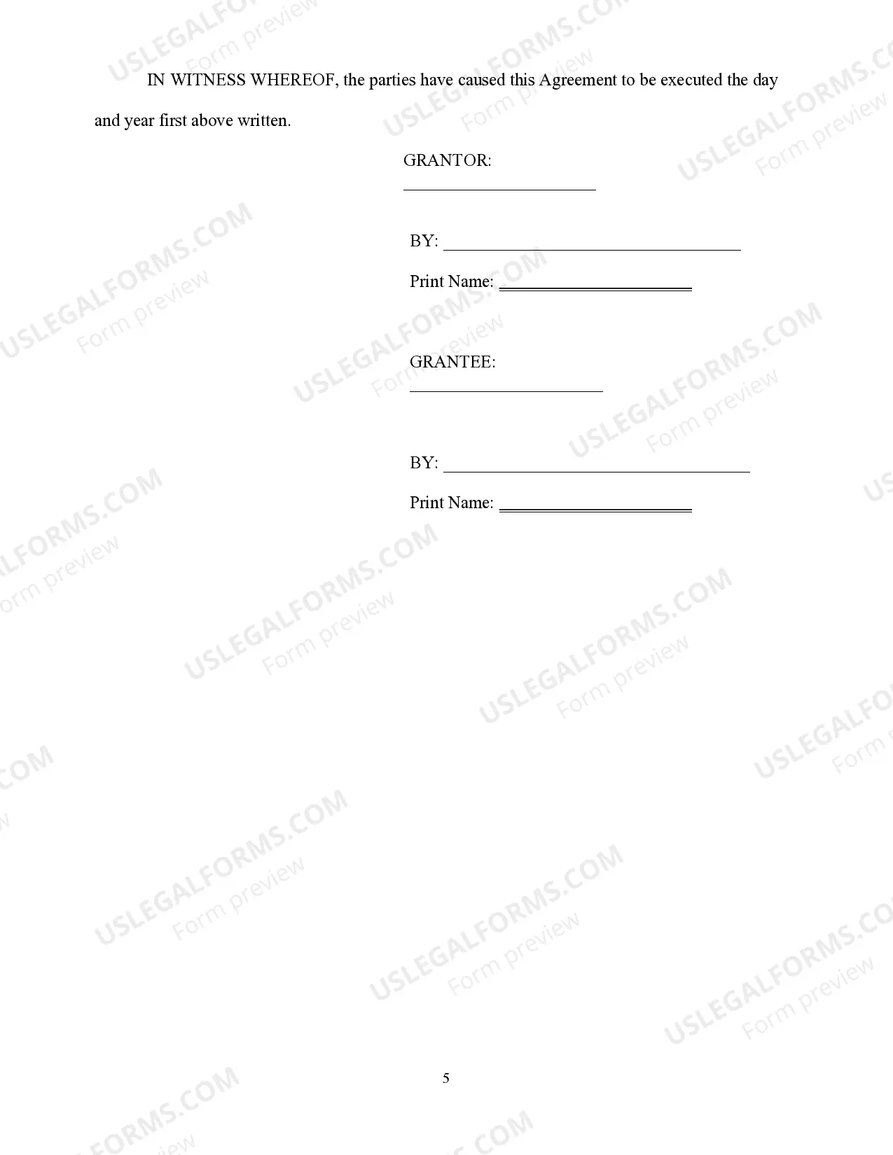 Preview Right of Entry Agreement