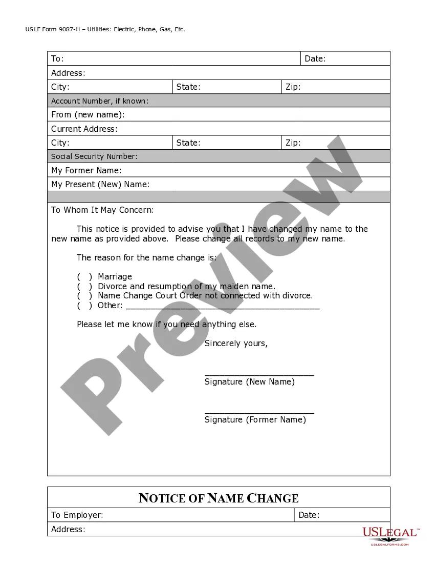 Get Name Change Notification Package for Brides, Court Ordered Name Change, Divorced, Marriage Preview Name Change Notification Package for Brides, Court Ordered Name Change, Divorced, Marriage