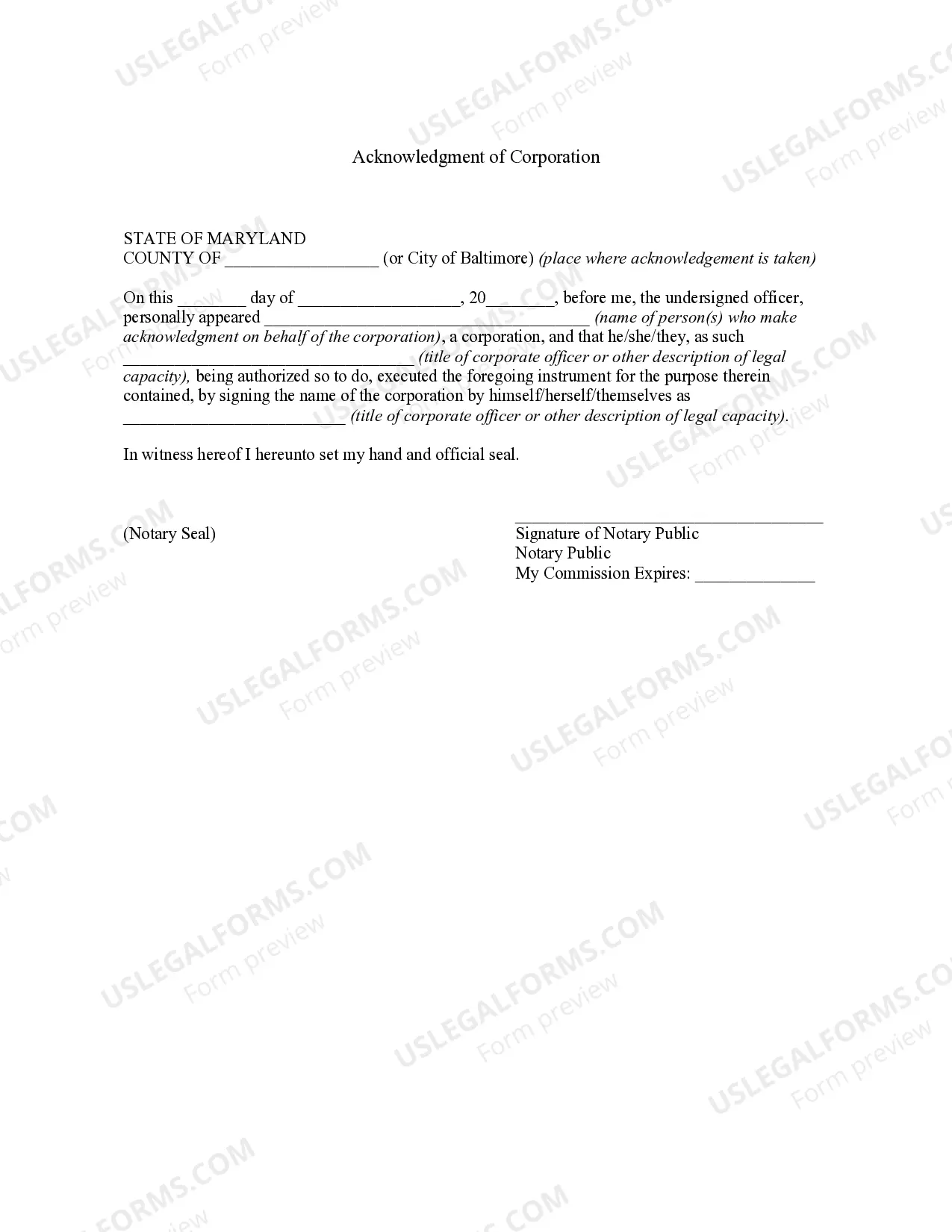 Preview Bill of Sale without Warranty by Corporate Seller