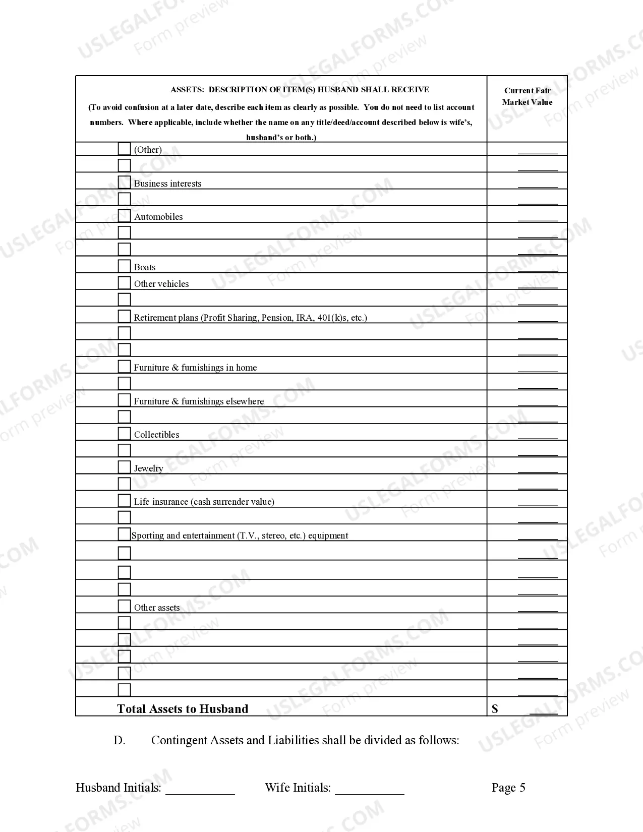 Preview Marital Domestic Separation and Property Settlement Agreement Minor Children Parties May have Joint Property or Debts Effective Immediately