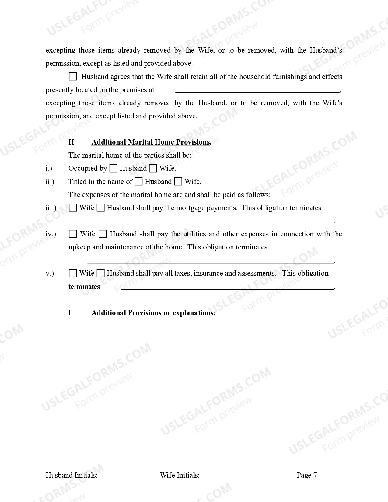 Preview Marital Domestic Separation and Property Settlement Agreement Minor Children Parties May have Joint Property or Debts Effective Immediately