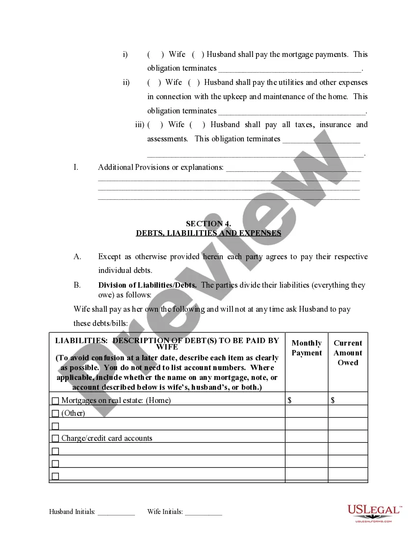 Get Marital Domestic Separation and Property Settlement Agreement no Children parties may have Joint Property or Debts Effective Immediately Preview Marital Domestic Separation and Property Settlement Agreement no Children parties may have Joint Property or Debts Effective Immediately