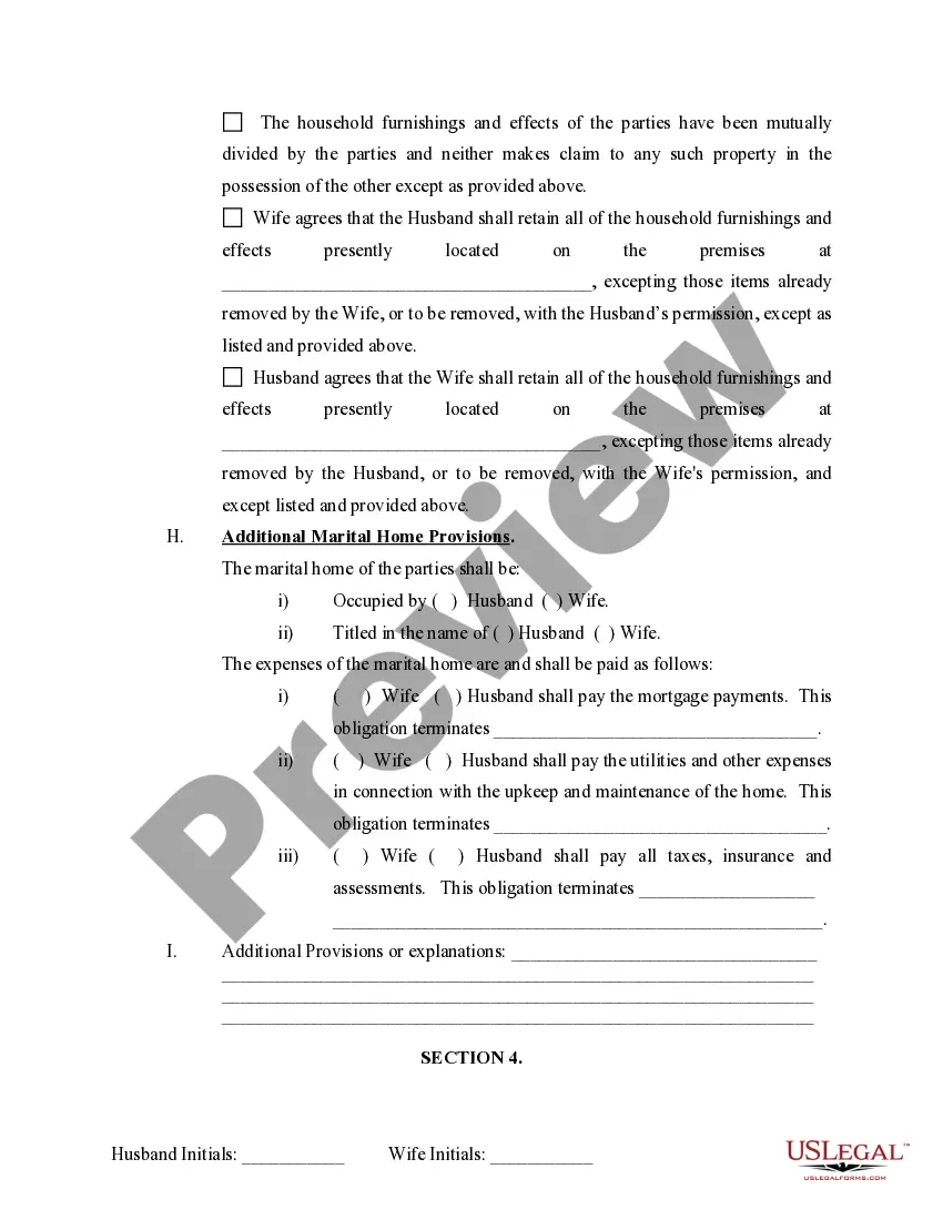 Get Marital Domestic Separation and Property Settlement Agreement Adult Children Parties May have Joint Property or Debts effective Immediately Preview Marital Domestic Separation and Property Settlement Agreement Adult Children Parties May have Joint Property or Debts effective Immediately