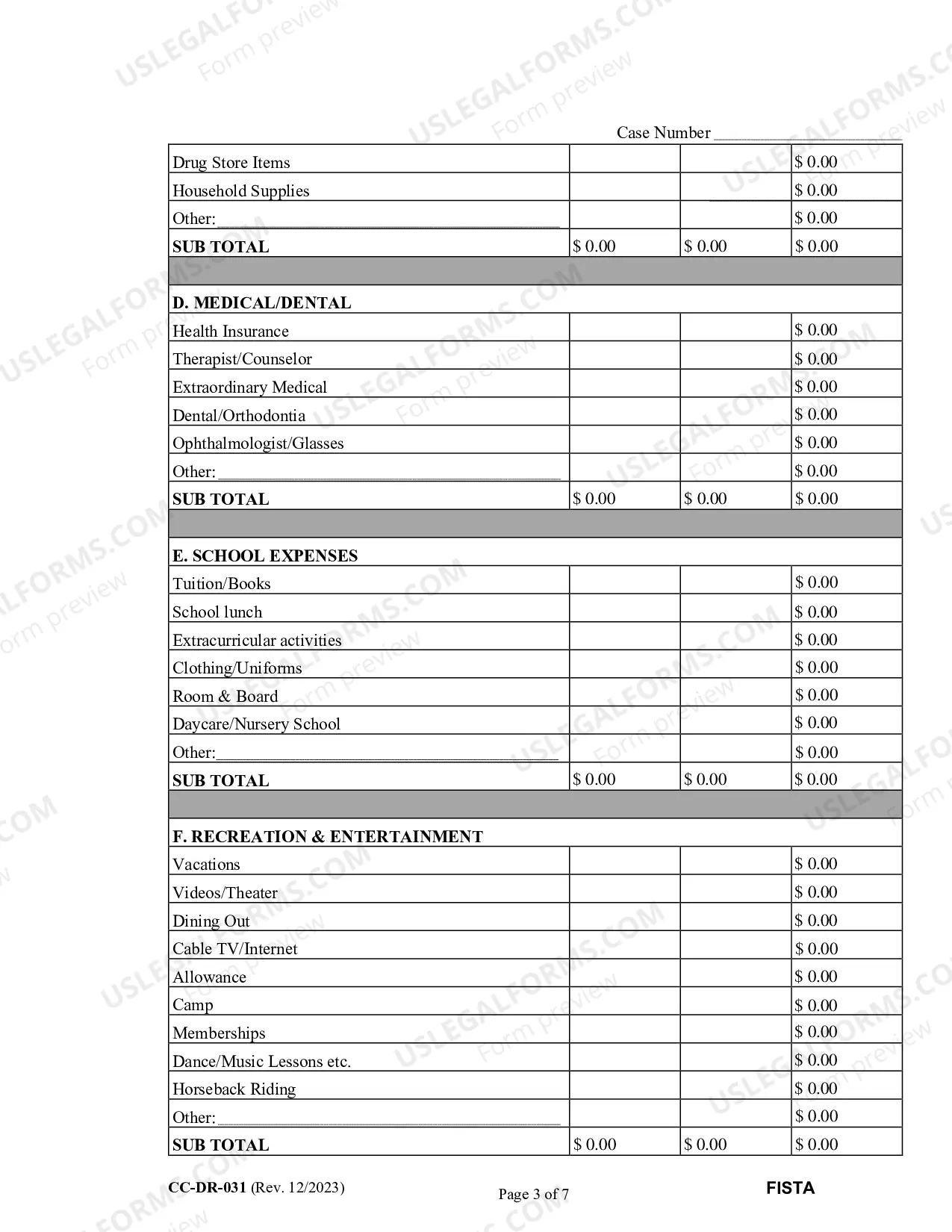 Preview Financial Statement
