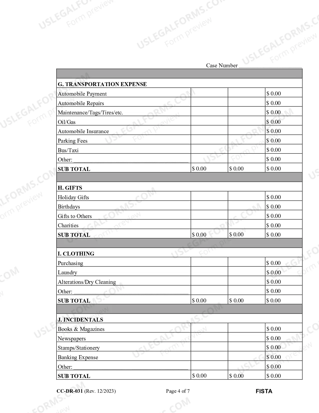 Preview Financial Statement