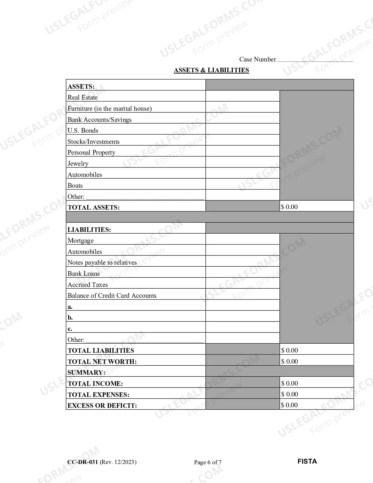 Preview Financial Statement