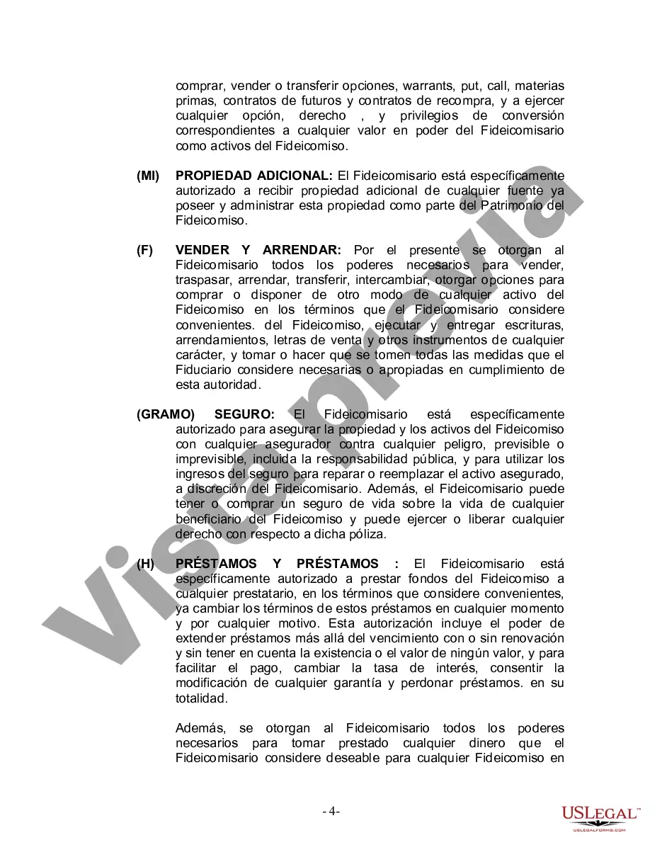 Preview Fideicomiso en vida para esposo y esposa sin hijos