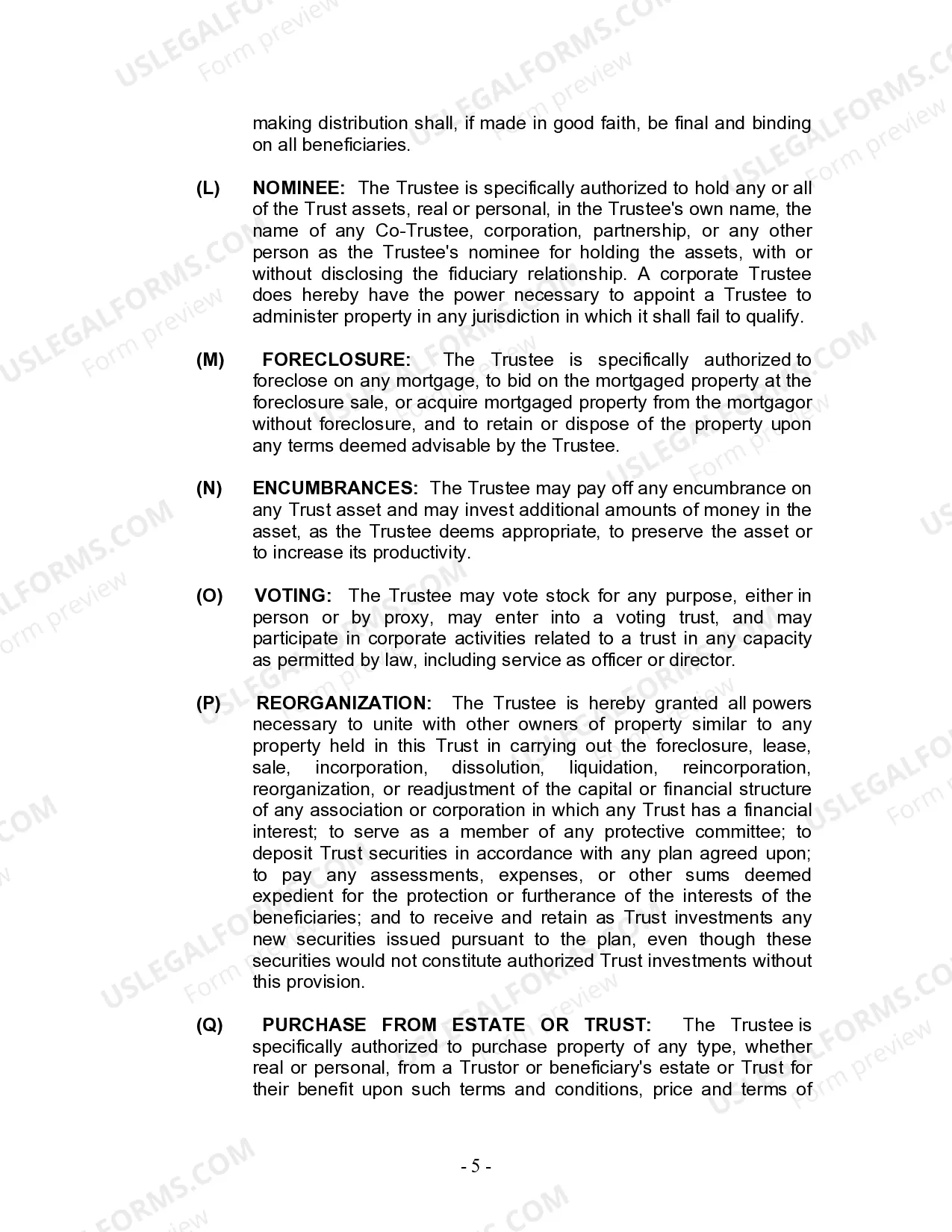 Preview Revocable Living Trust for Husband and Wife with No Children