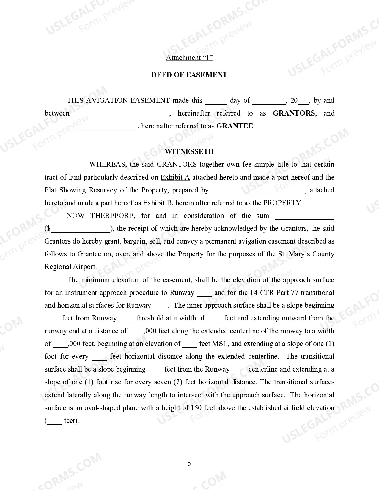 Preview Purchase Agreement for Avigation Easement