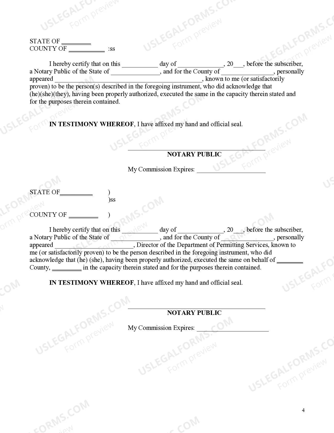 Preview Grant of Storm Water Management Easement and Right of Way