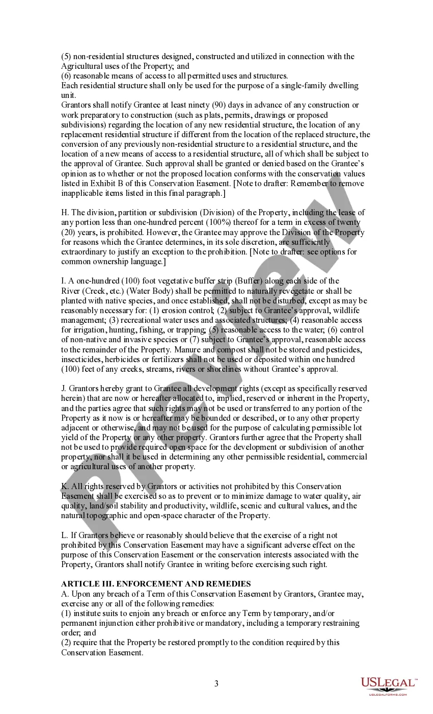 Preview General Deed of Conservation Easement