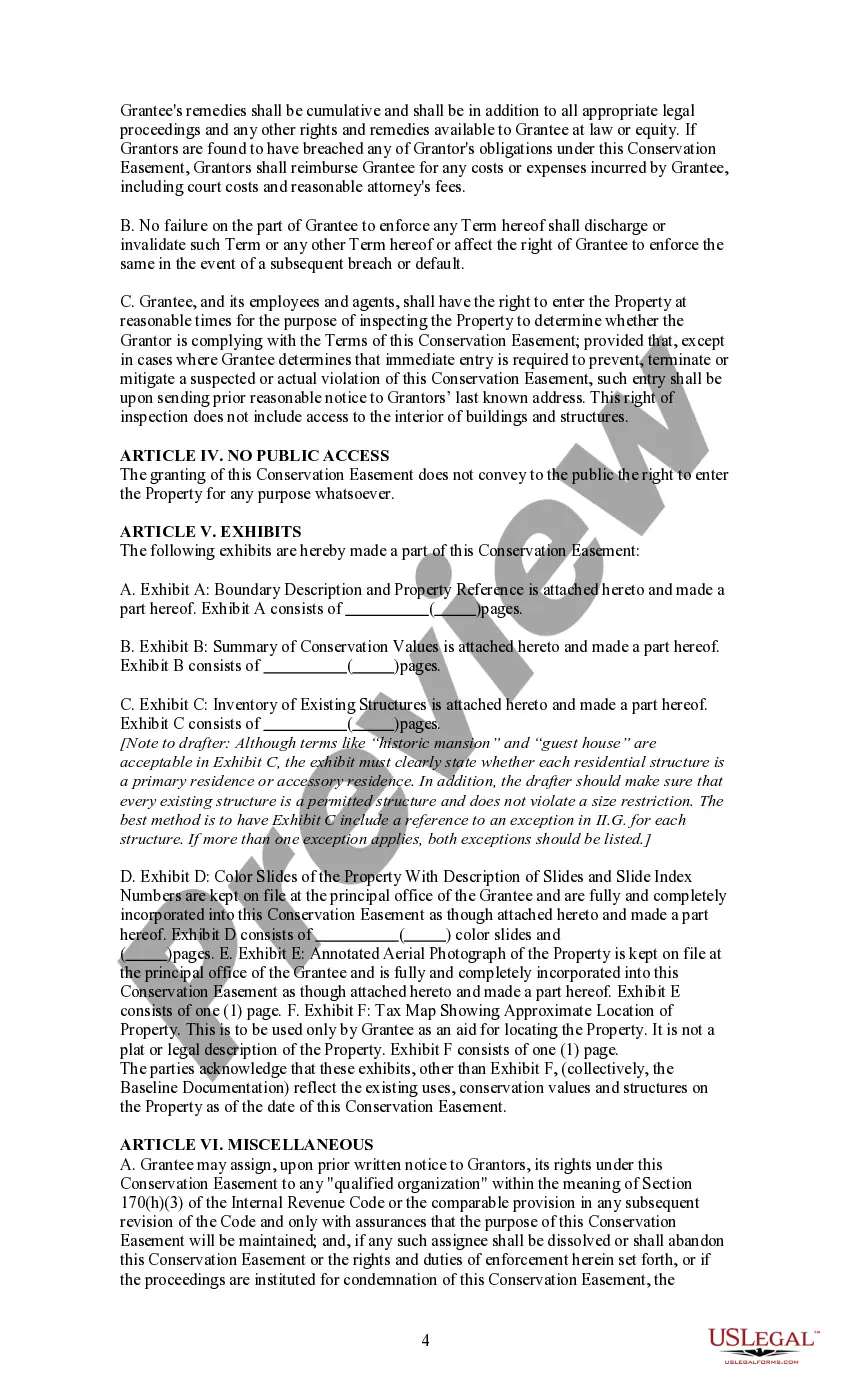 Preview General Deed of Conservation Easement