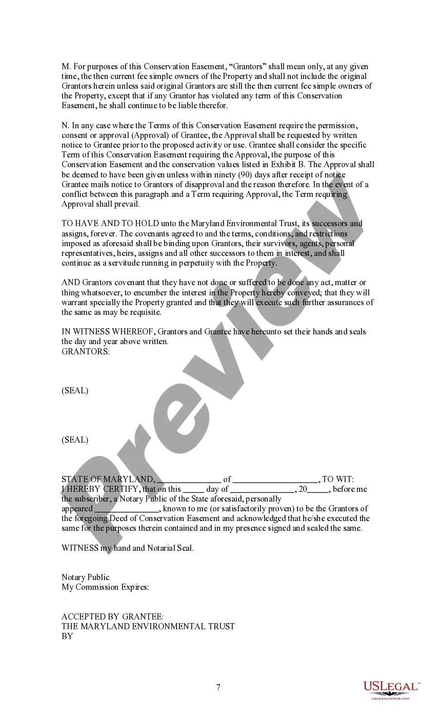 Preview General Deed of Conservation Easement