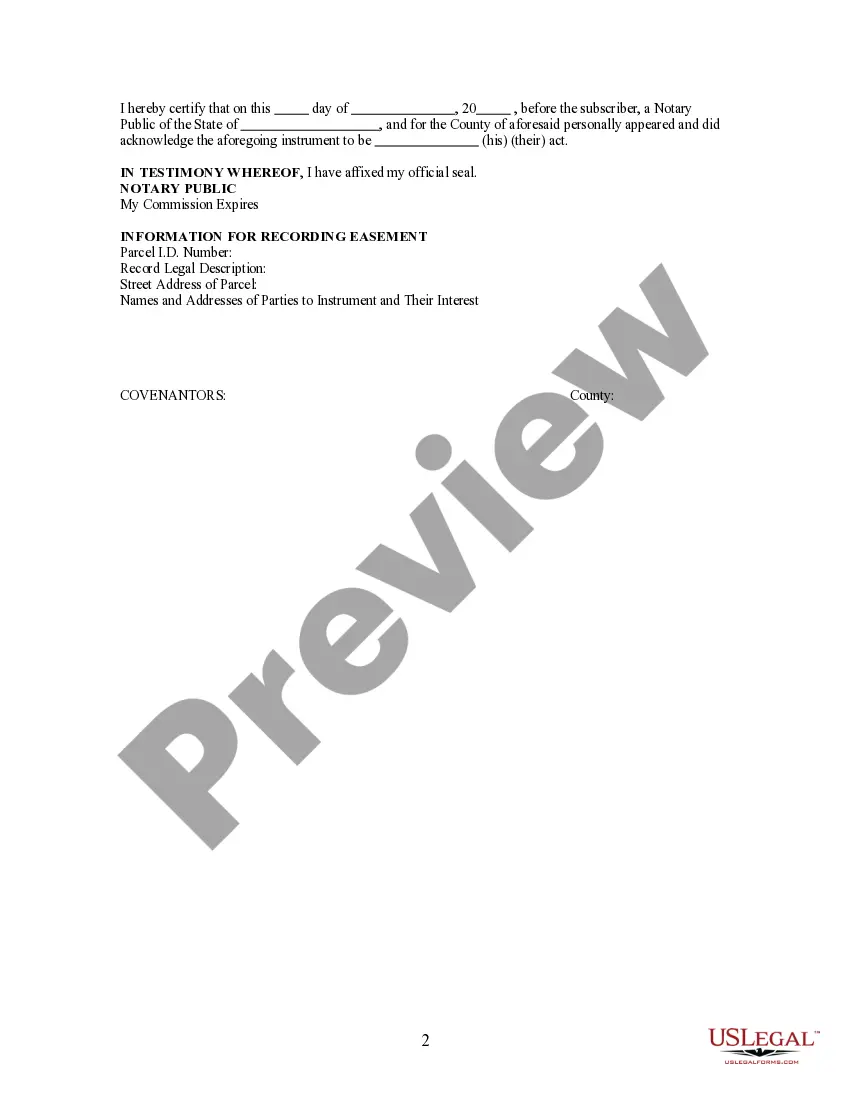 Preview Grant of Storm Water Management Easement and Right of Way