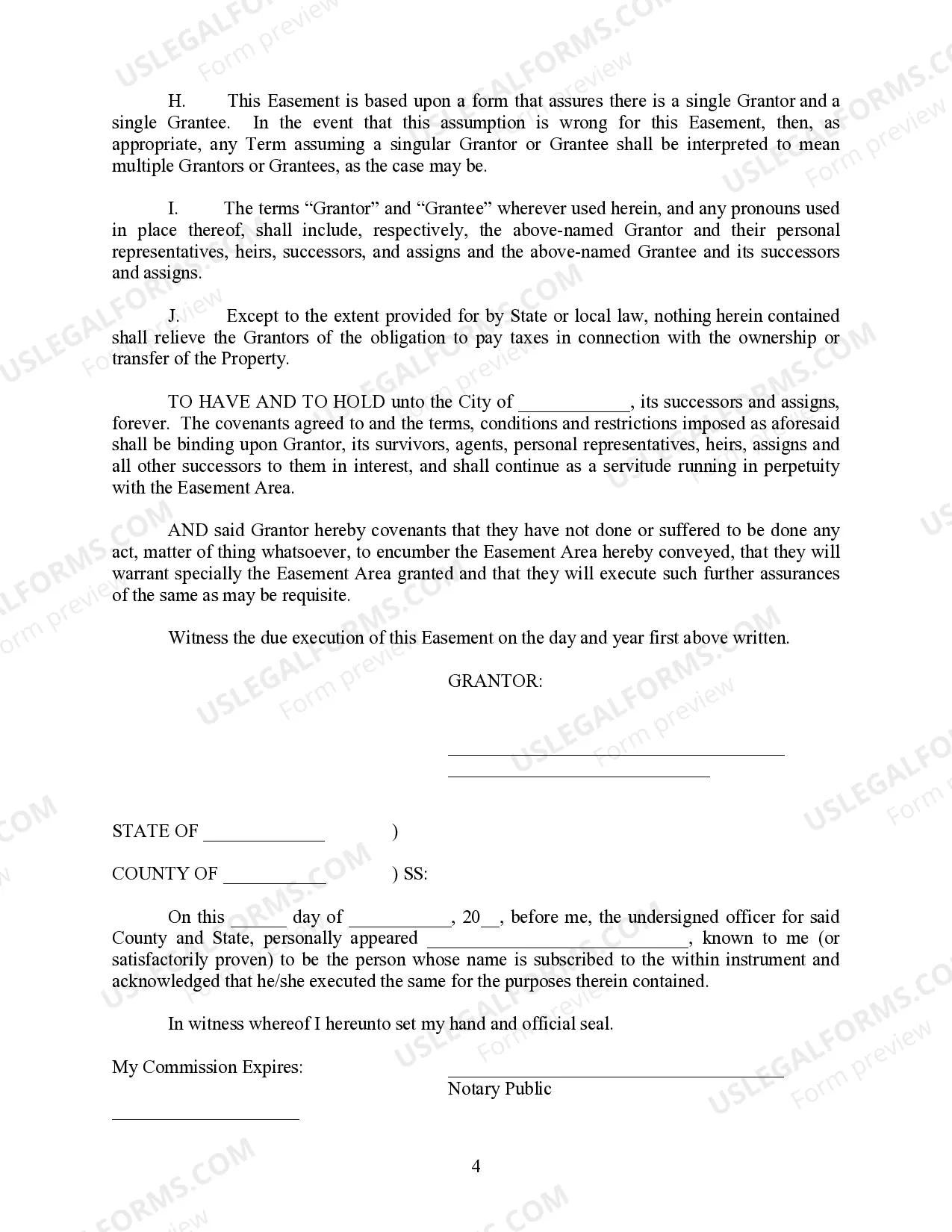 Preview Forest Conservation Ordinance Easement