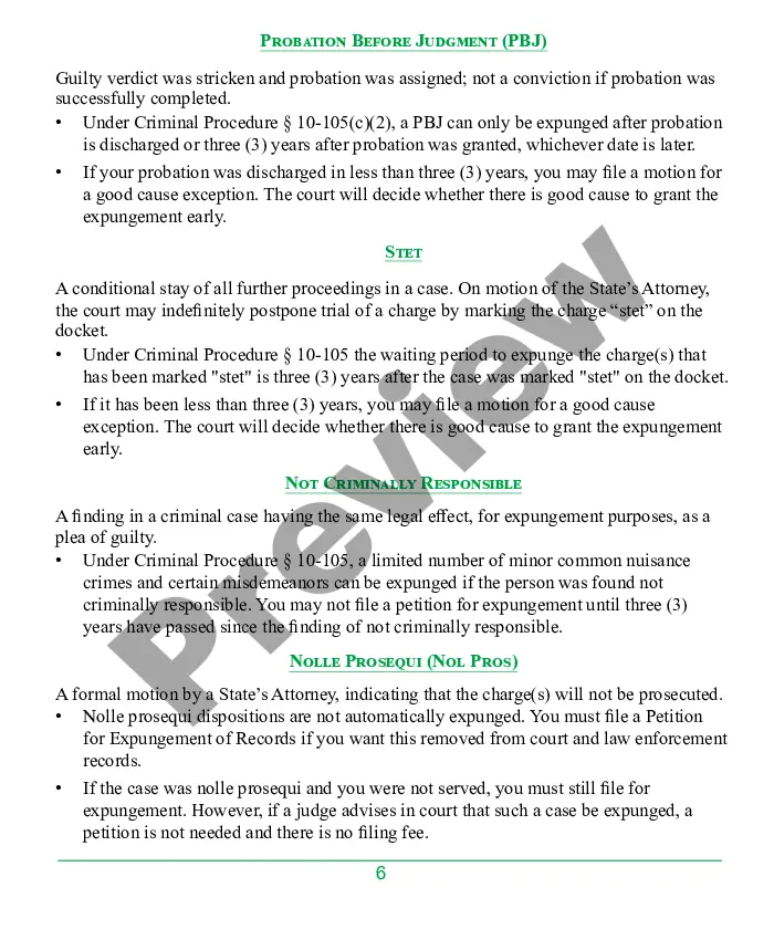 Preview Maryland Guide to the Expungement Process