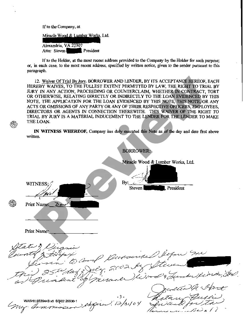 Preview A02 Exhibit 1 Promissory Note