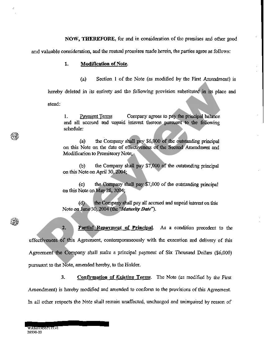 Get A04 Exhibit 3 Second Amendment to Promissory Note Preview A04 Exhibit 3 Second Amendment to Promissory Note
