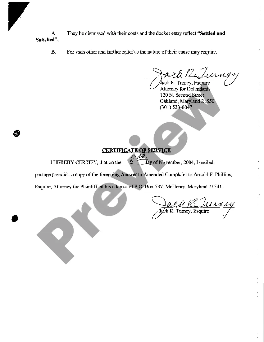 Get A25 Answer To Amended Complaint Preview A25 Answer To Amended Complaint