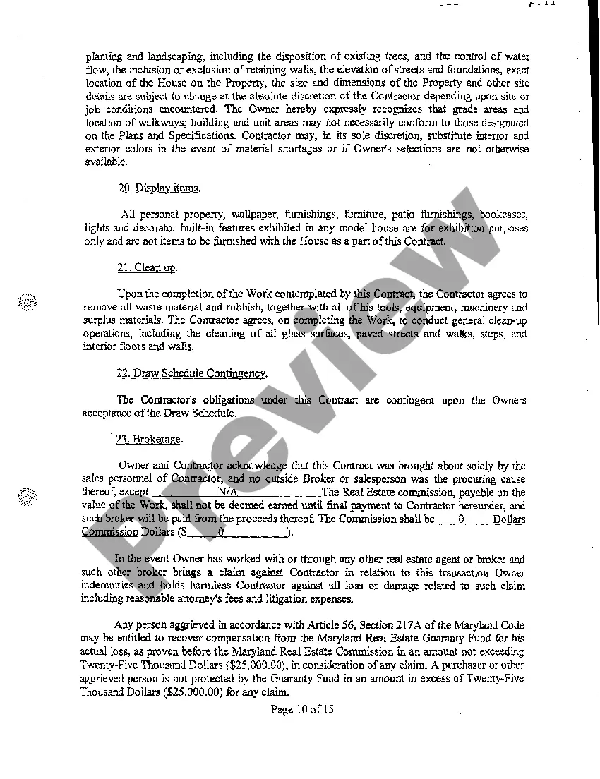 Preview A03 Exhibit A Custom Home Construction Contract