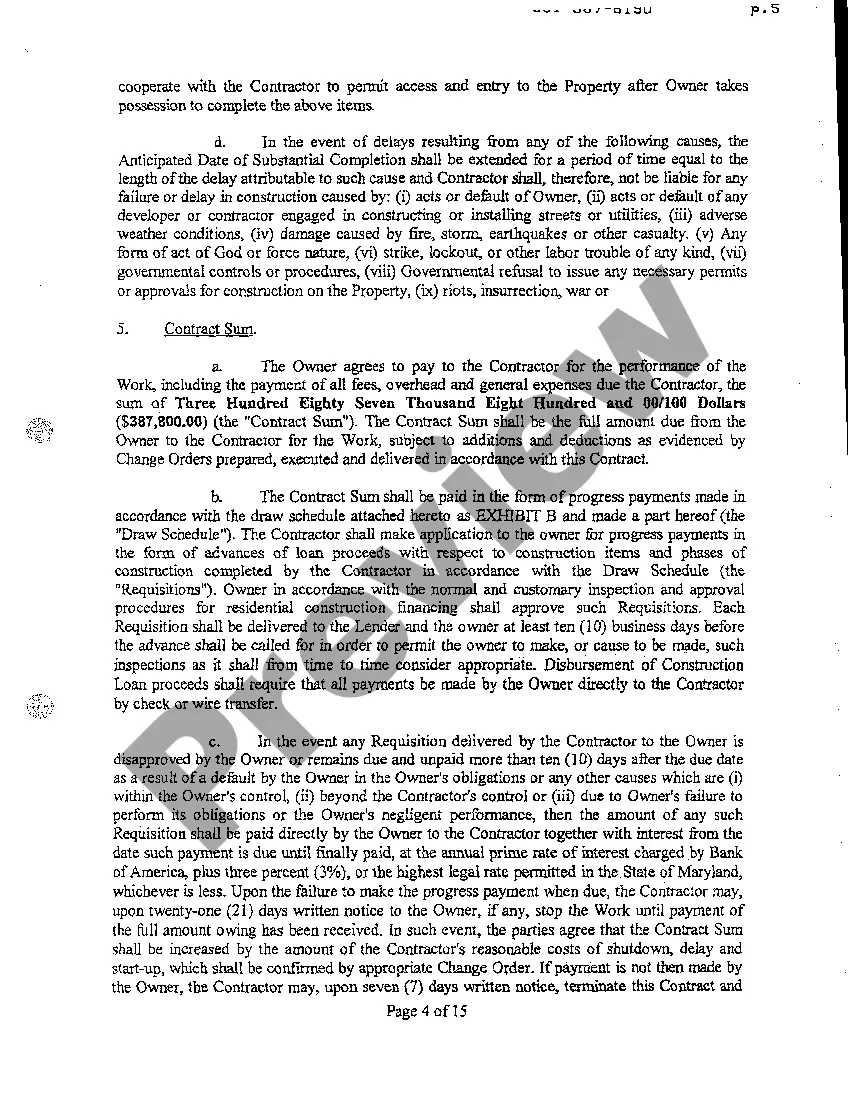 Preview A03 Exhibit A Custom Home Construction Contract