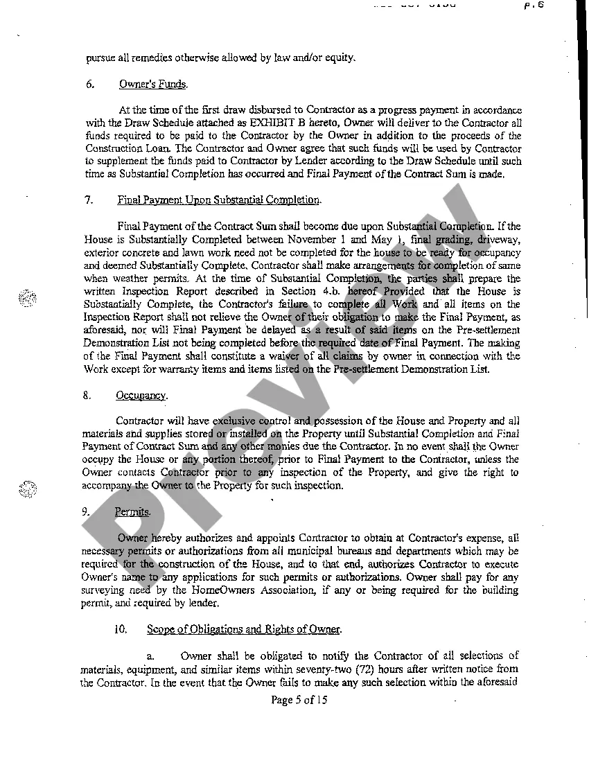 Preview A03 Exhibit A Custom Home Construction Contract