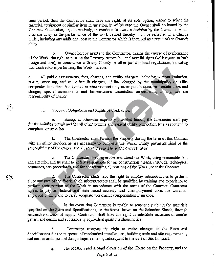 Preview A03 Exhibit A Custom Home Construction Contract