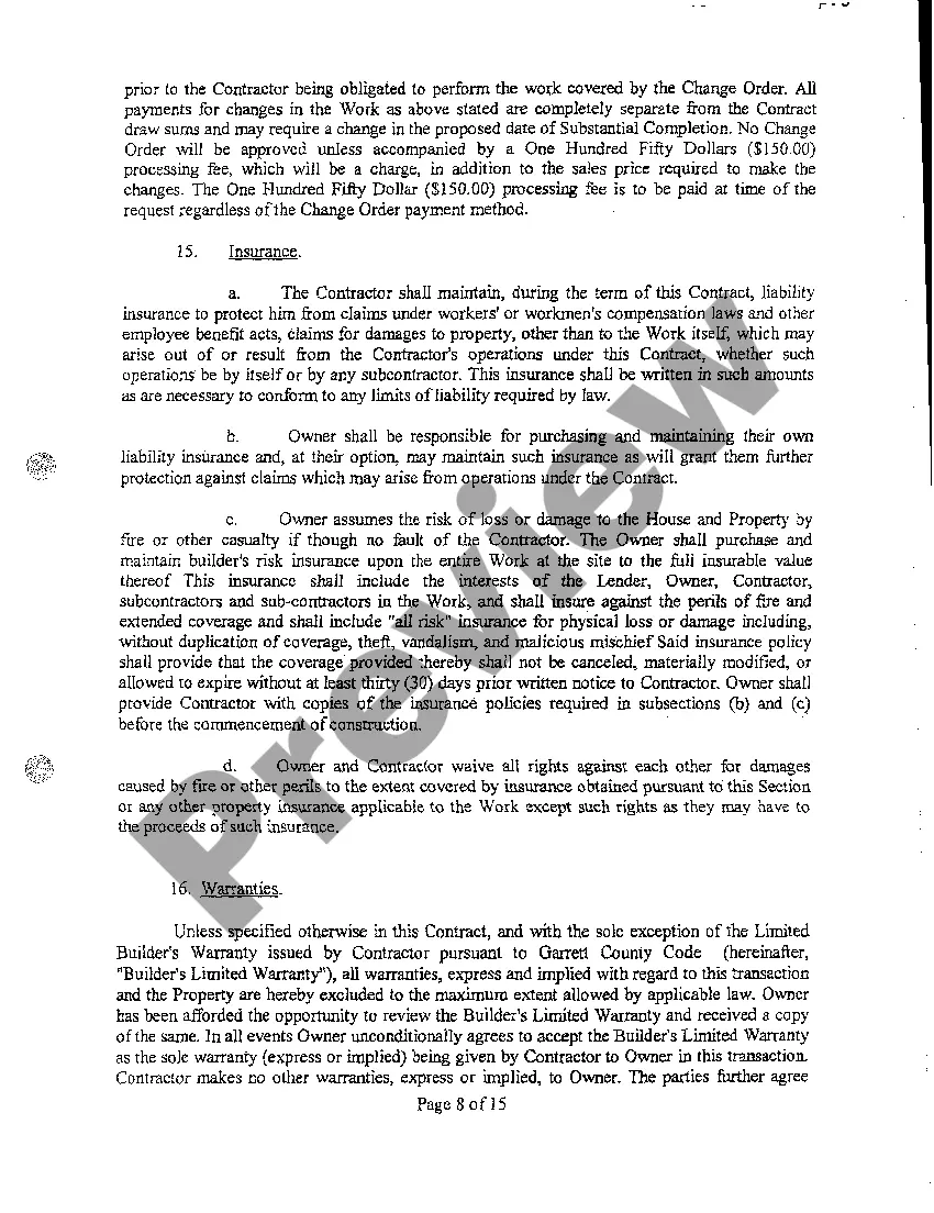 Preview A03 Exhibit A Custom Home Construction Contract