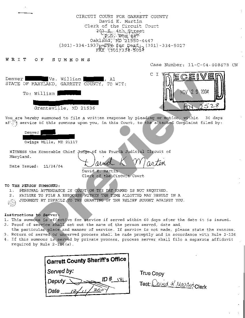 Get A03 Writ of Summons Preview A03 Writ of Summons