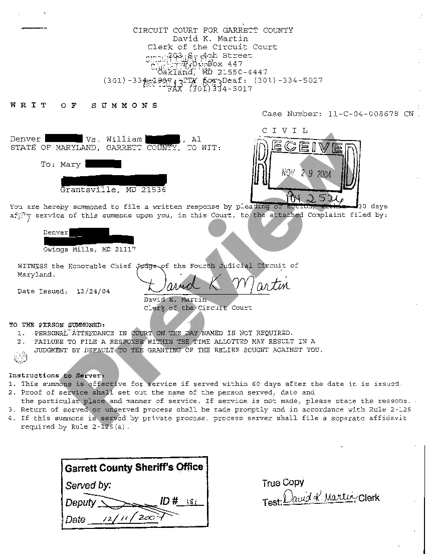 Get A03 Writ of Summons Preview A03 Writ of Summons