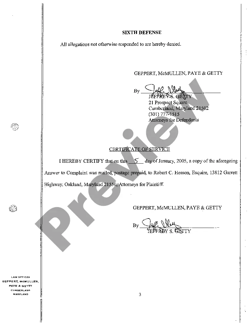 Preview A04 Answer To Complaint