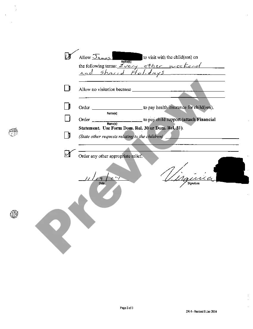 Preview A02 Complaint For Custody