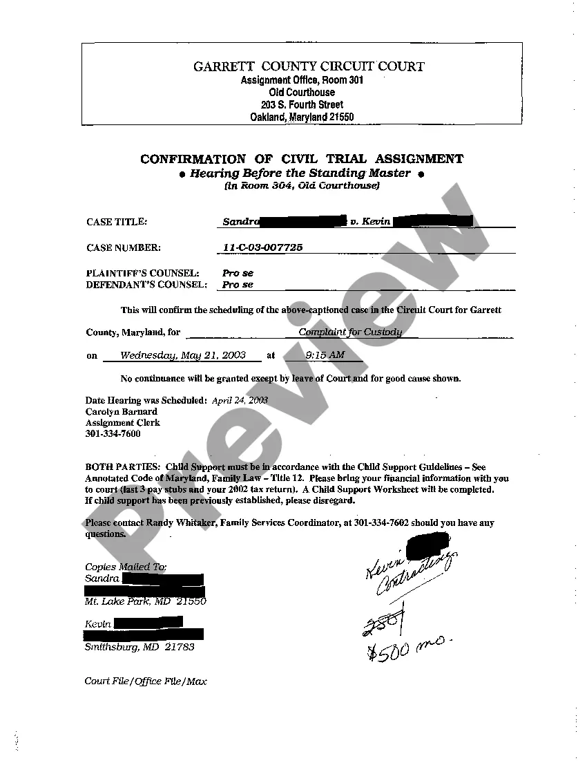 Preview A28 Confirmation Of Civil Trial Assignment