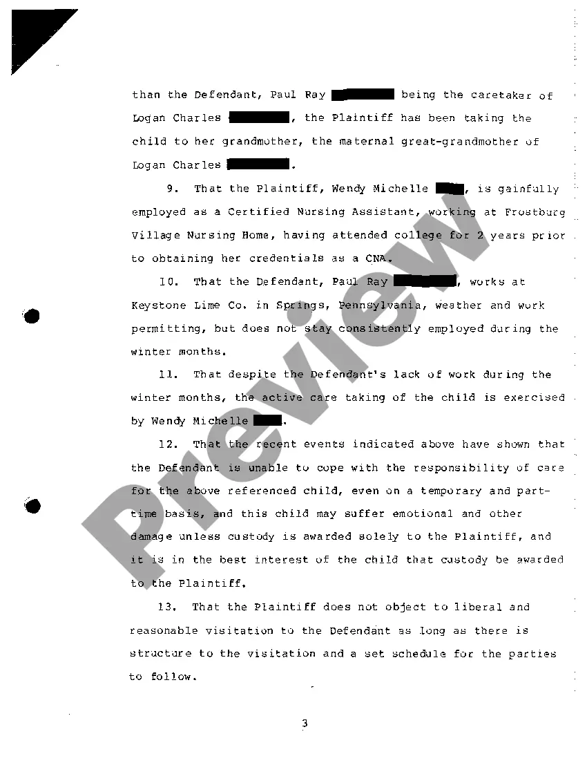 Get A02 Complaint For Immediate Custody And Other Relief Preview A02 Complaint For Immediate Custody And Other Relief