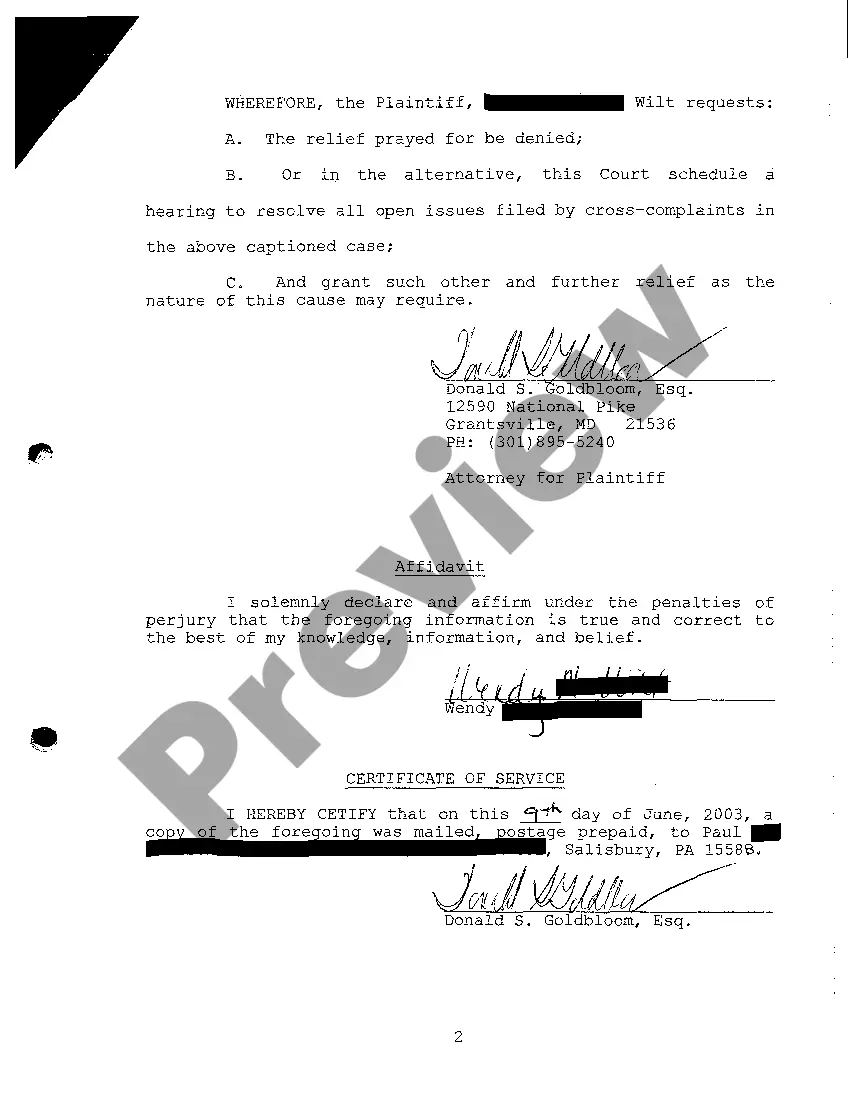 Get A24 Answer To Petition To Modify Custody And Visitation Preview A24 Answer To Petition To Modify Custody And Visitation