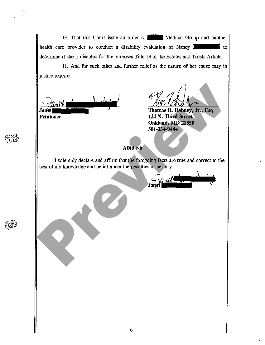 Preview A02 Complaint for Appointment of a Guardian of Person and Property and Other Relief