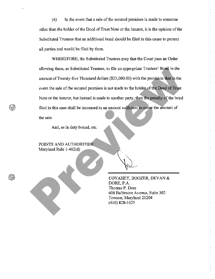 Preview A10 Motion to Authorize the Trustees to Proceed with Minimal Bond