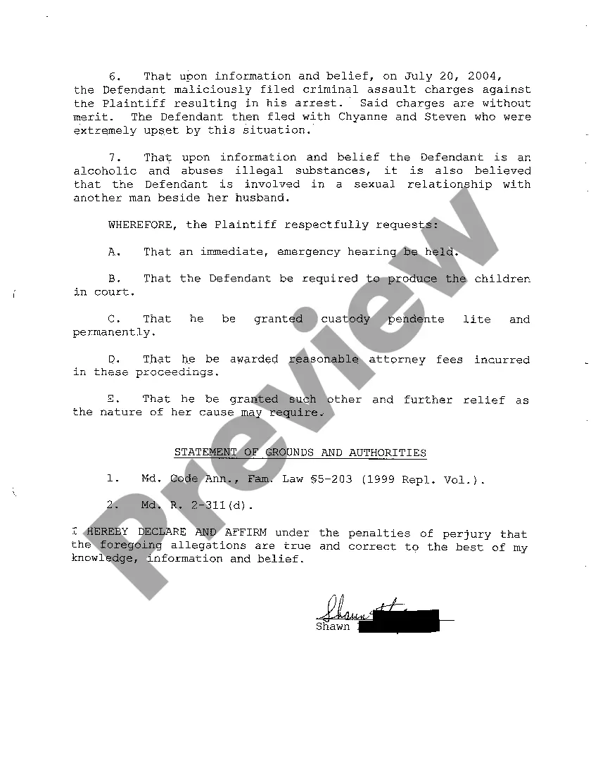 Preview A04 Motion for Emergency Hearing