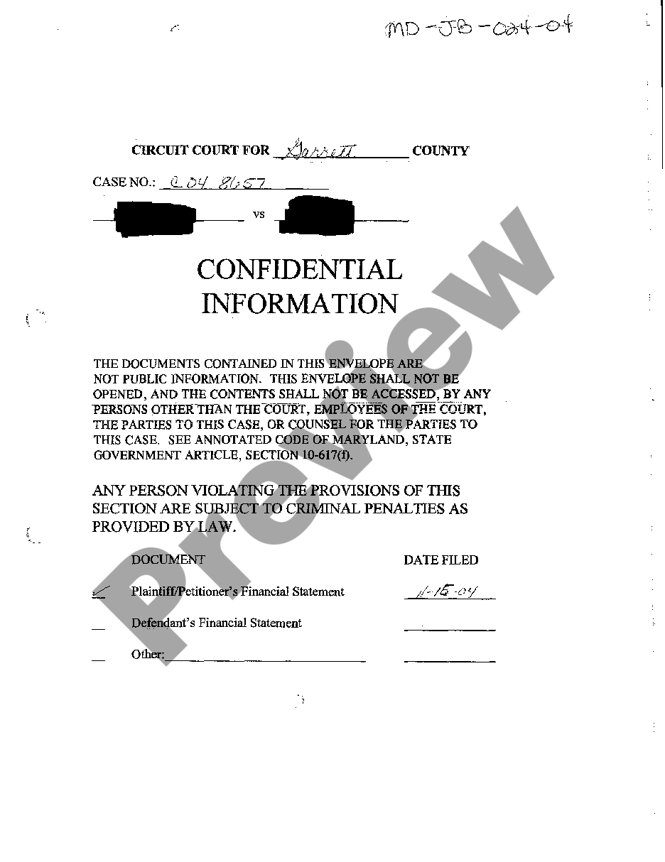 Maryland Confidential Information Cover Sheet What Coversheet Is   1 