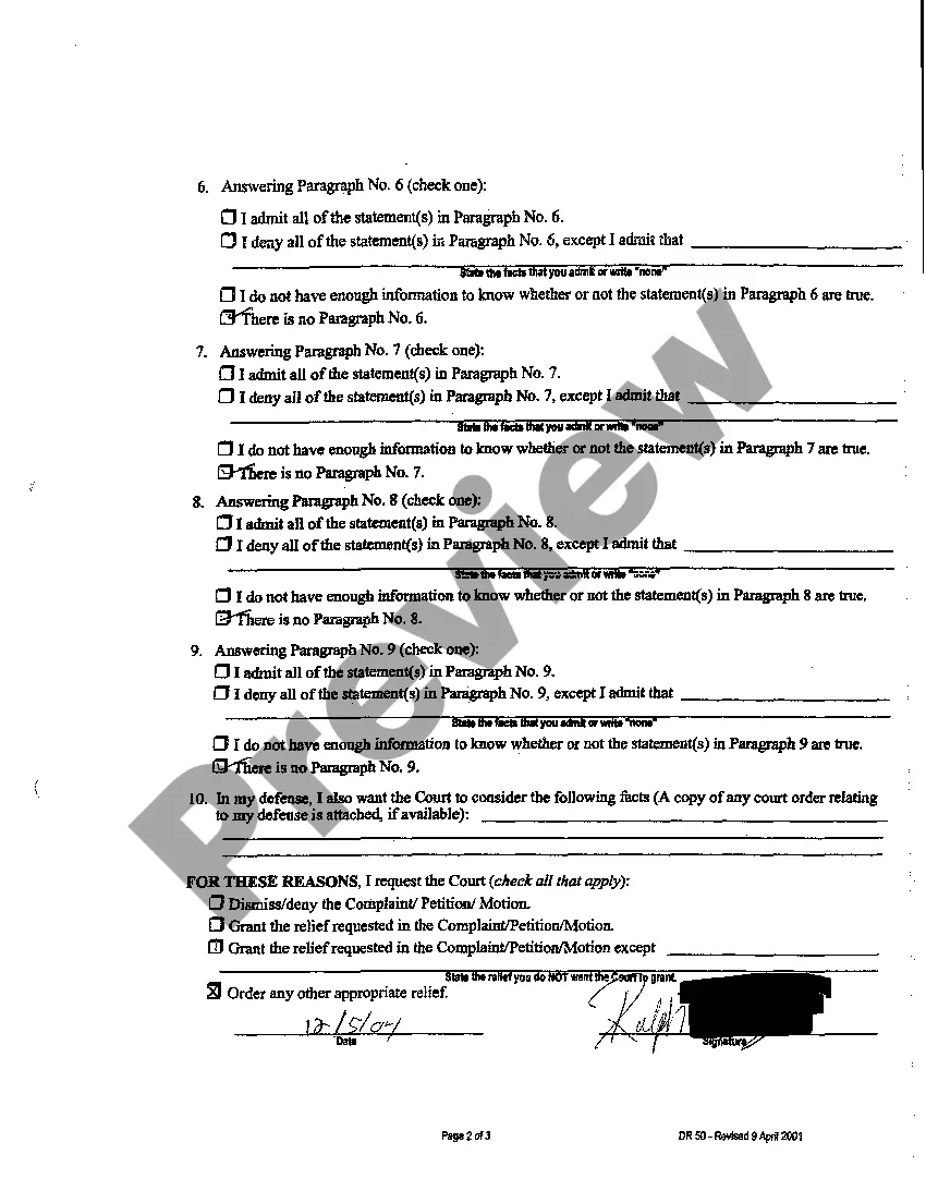 Get A08 Answer to Complaint Preview A08 Answer to Complaint