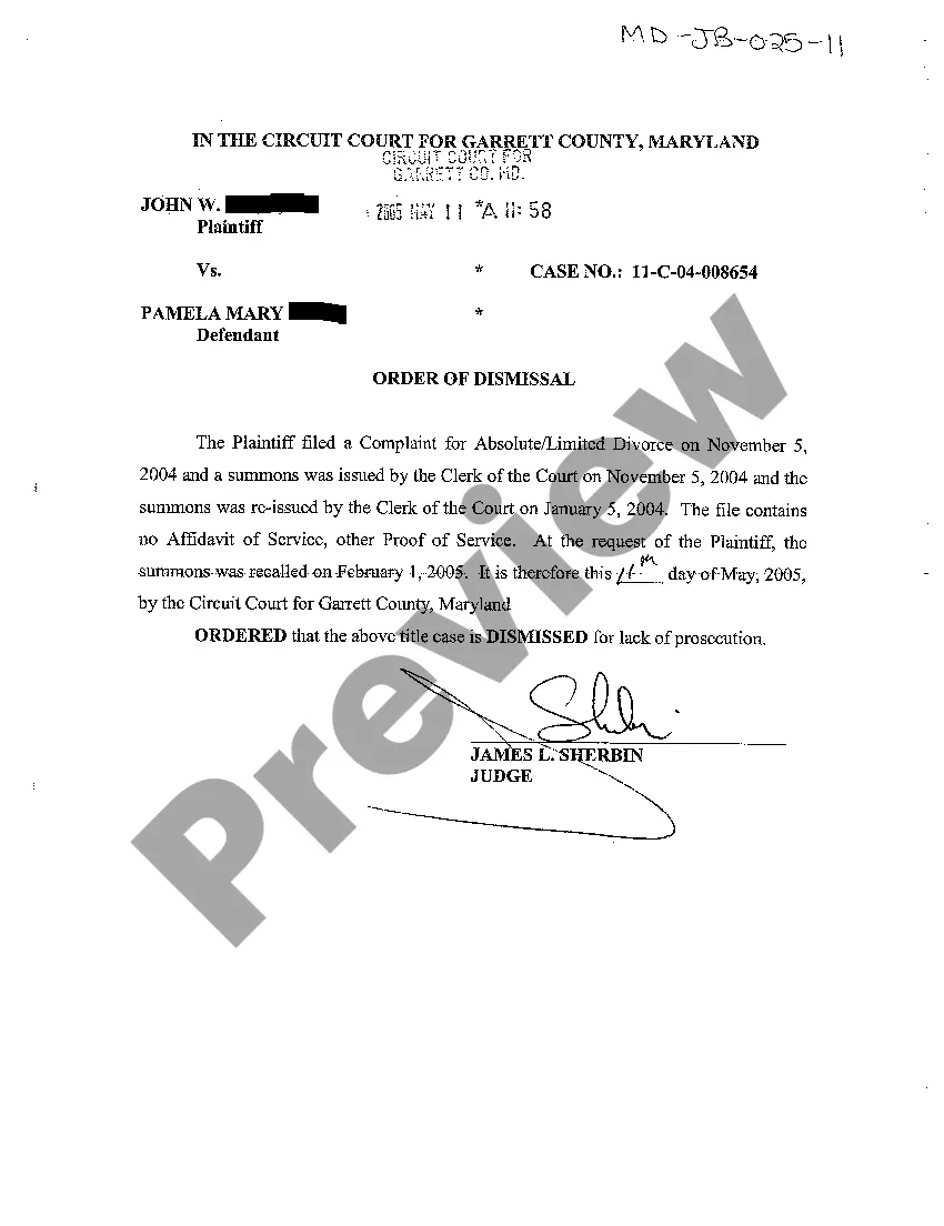 Preview A12 Order of Dismissal