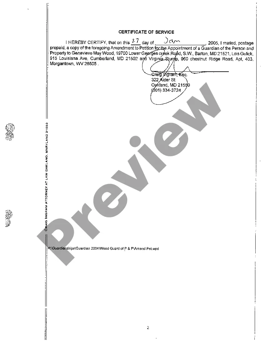 Get A07 Amend Petition for the Appointment of a Guardian of the Person and Property Preview A07 Amend Petition for the Appointment of a Guardian of the Person and Property