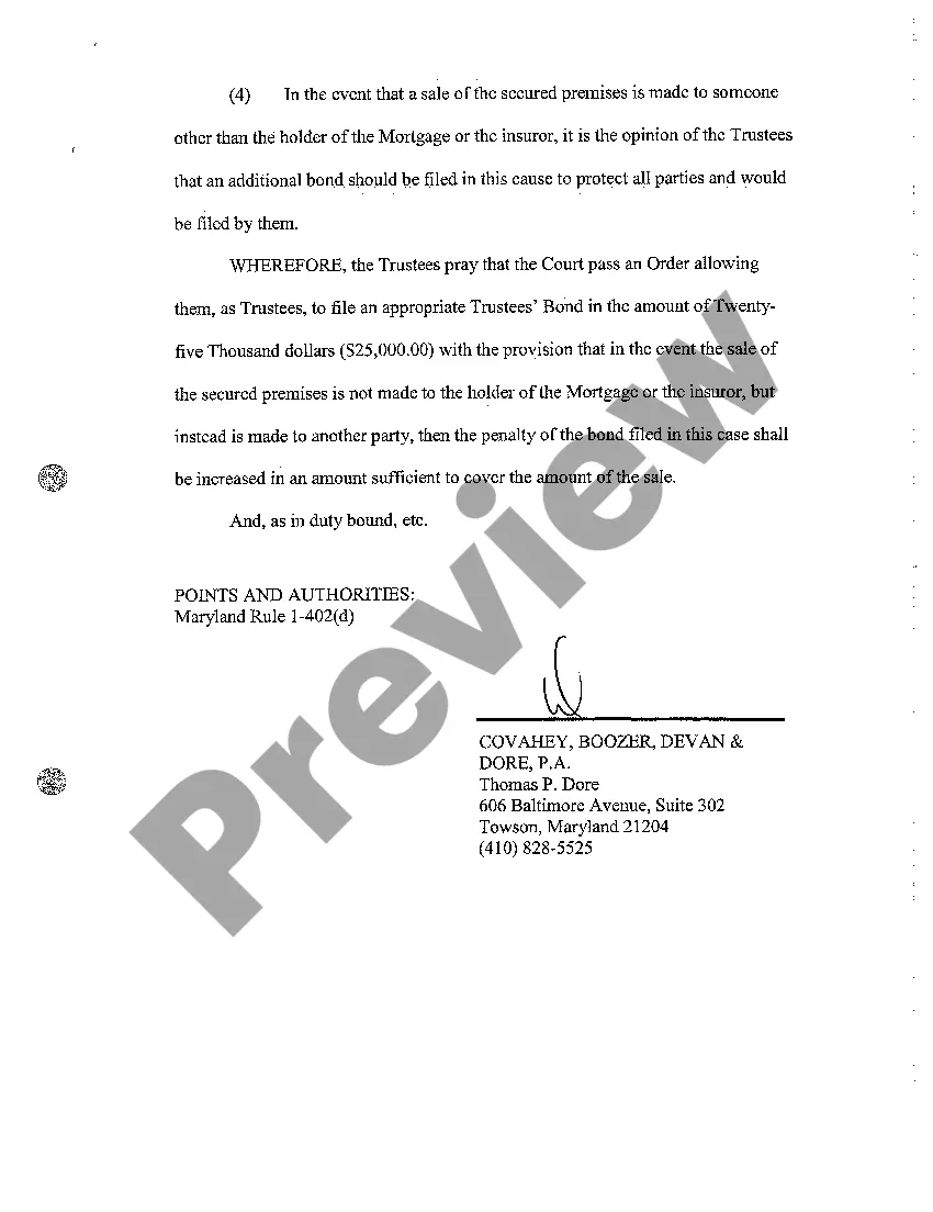 Get A11 Motion to Authorize the Trustees to Proceed with Minimal Bond Preview A11 Motion to Authorize the Trustees to Proceed with Minimal Bond